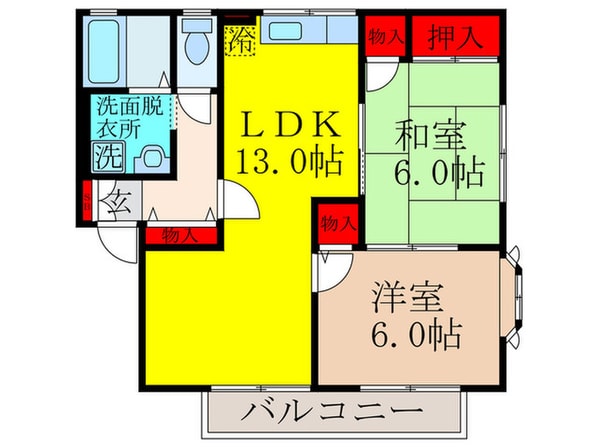 アイボリ－ハウス西館の物件間取画像